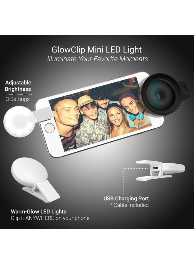 Xenvo Pro Lens Kit for iPhone, Samsung, Pixel, Macro and Wide Angle Lens with LED Light and Travel Case - Image 5